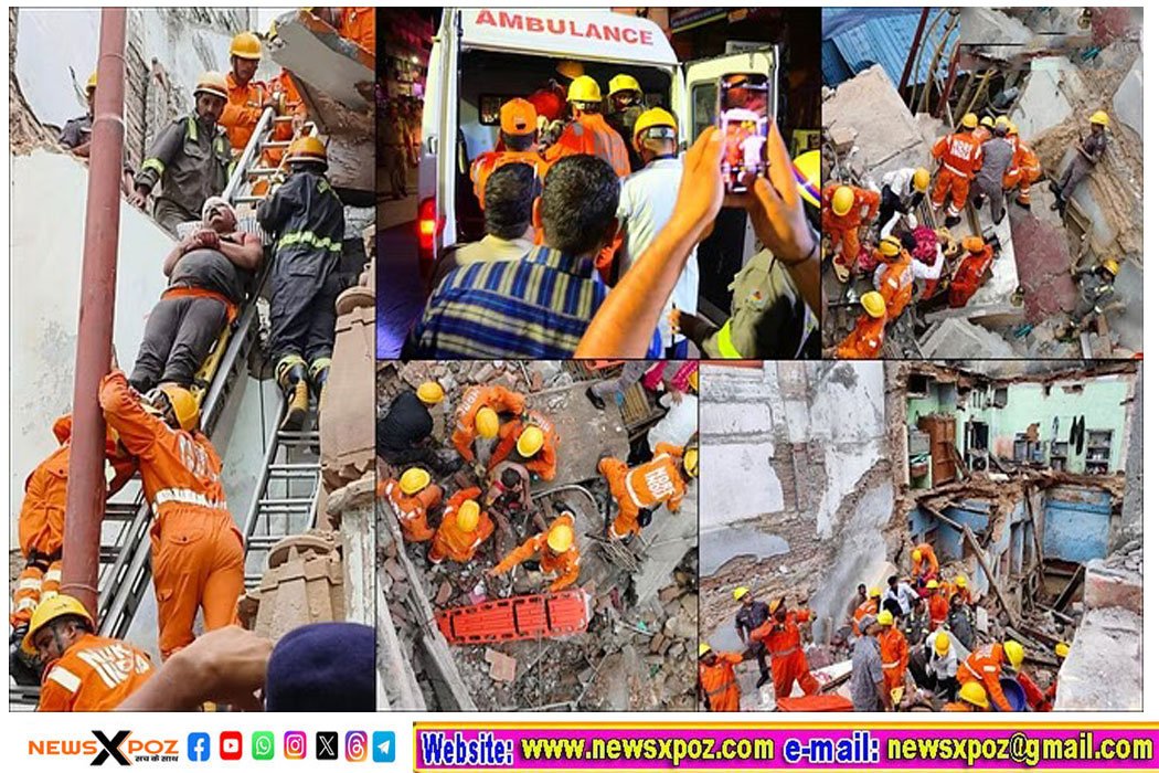 वाराणसी : काशी विश्वनाथ मंदिर के पास दो मकान ढहे, कई लोग मलबे में दबे