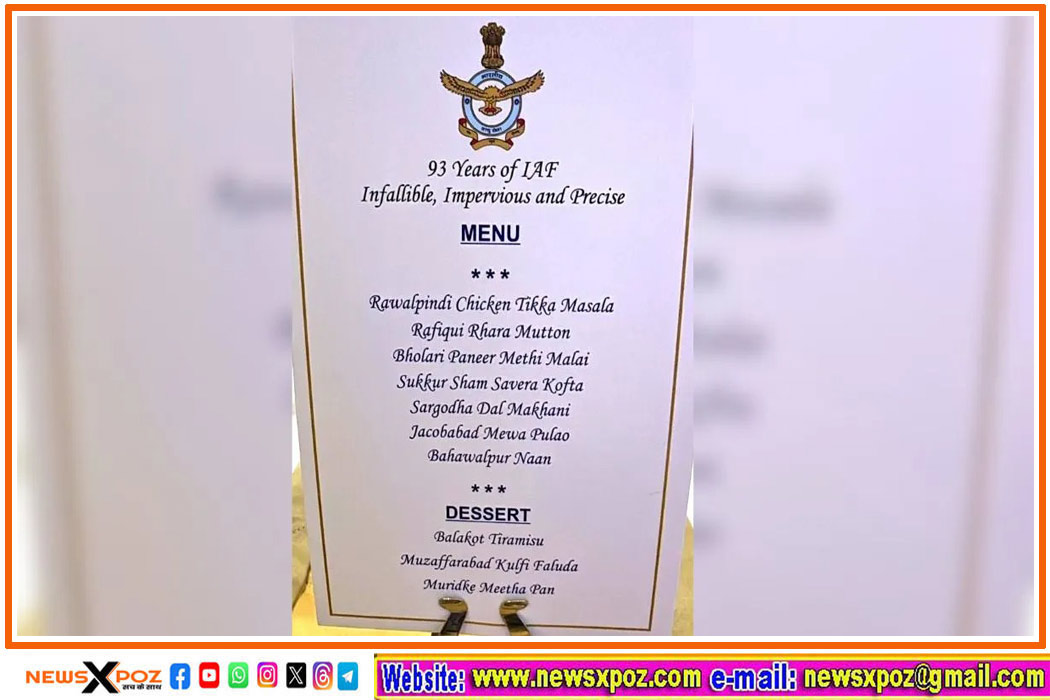 पाकिस्तान को गजब Roast किया है, भारतीय वायु सेना का वायरल Menu