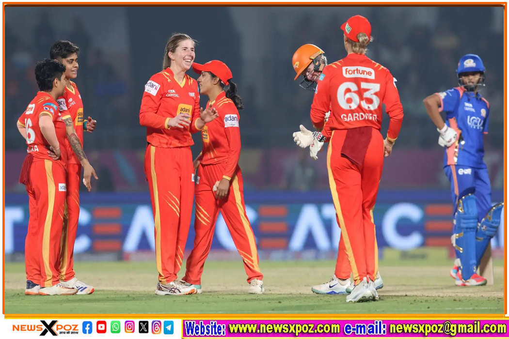 WPL@2026 : GG ने MI को 11 रन से हराकर प्लेऑफ में पहुंची, हरमनप्रीत कौर की मेहनत पर फिरा पानी