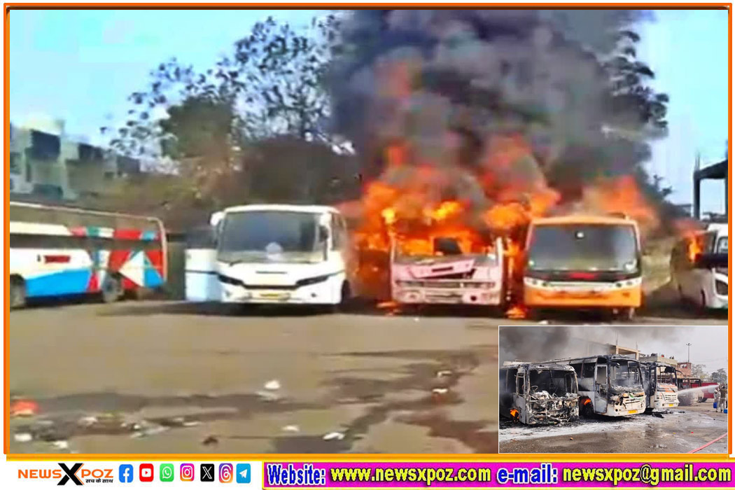 Ranchi-Bus-Stand-Burn-Buses