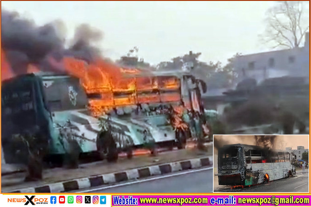 Ranchi-Bus-in-Fire