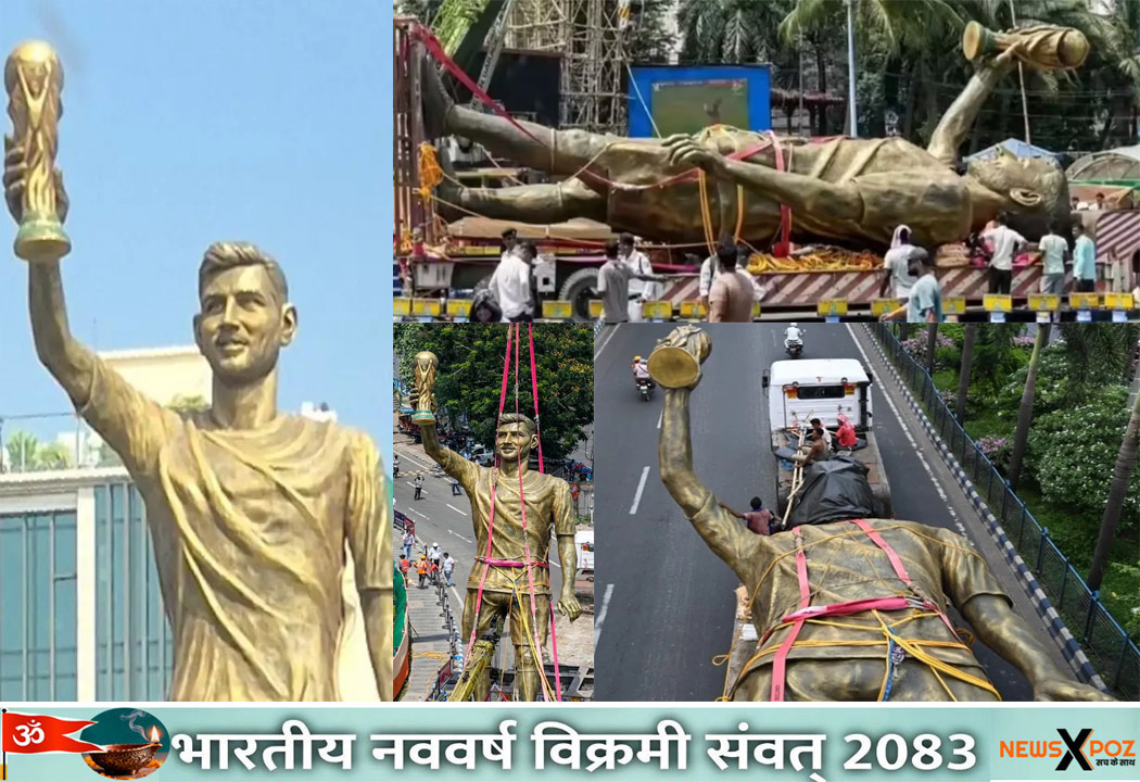 Kolkata-Messi-Statue-Replacement