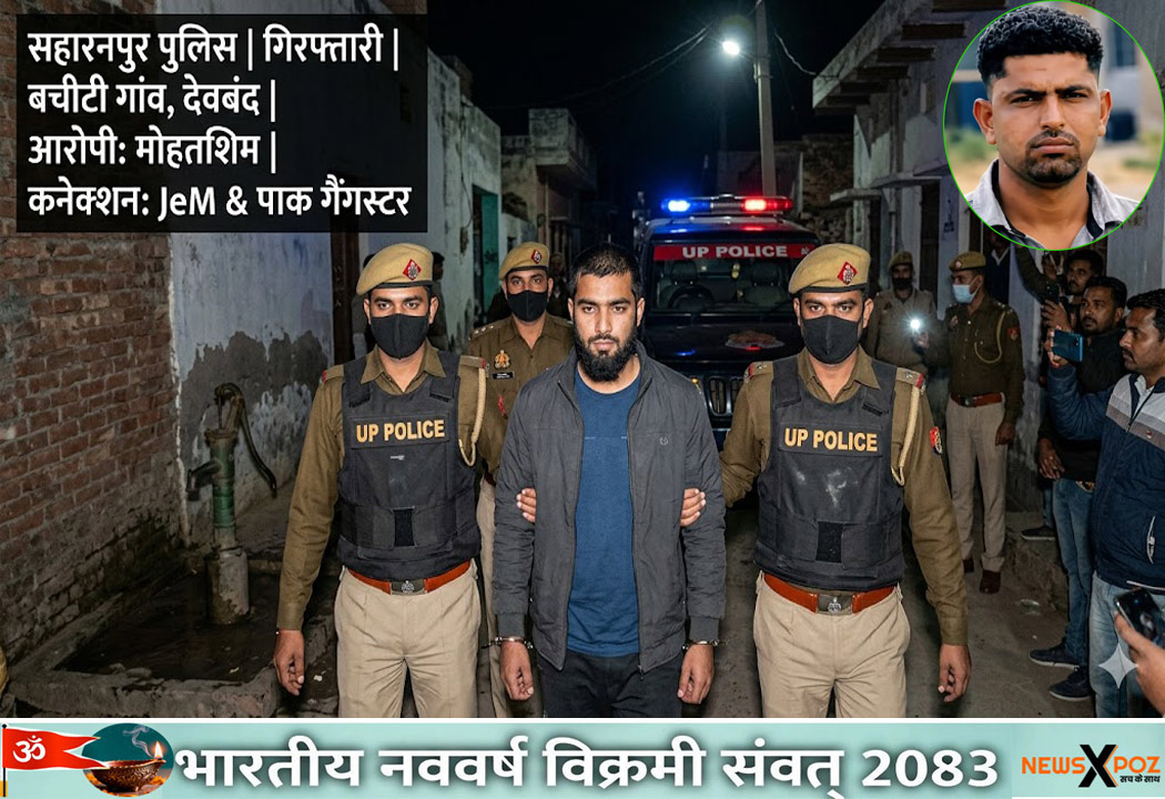 यूपी : सहारनपुर के देवबंद स्थित बचीटी गांव से मोहतशिम गिरफ्तार, JeM और पाक गैंगस्टर से जुड़ा कनेक्शन